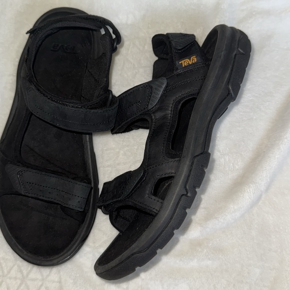 Teva Langdon Hiking Sandal Men\'s 10 True Black Leather